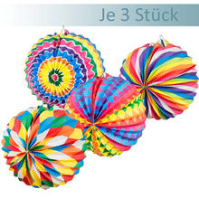 Lampions  22 cm bunte Motive, sortiert 12 Stck