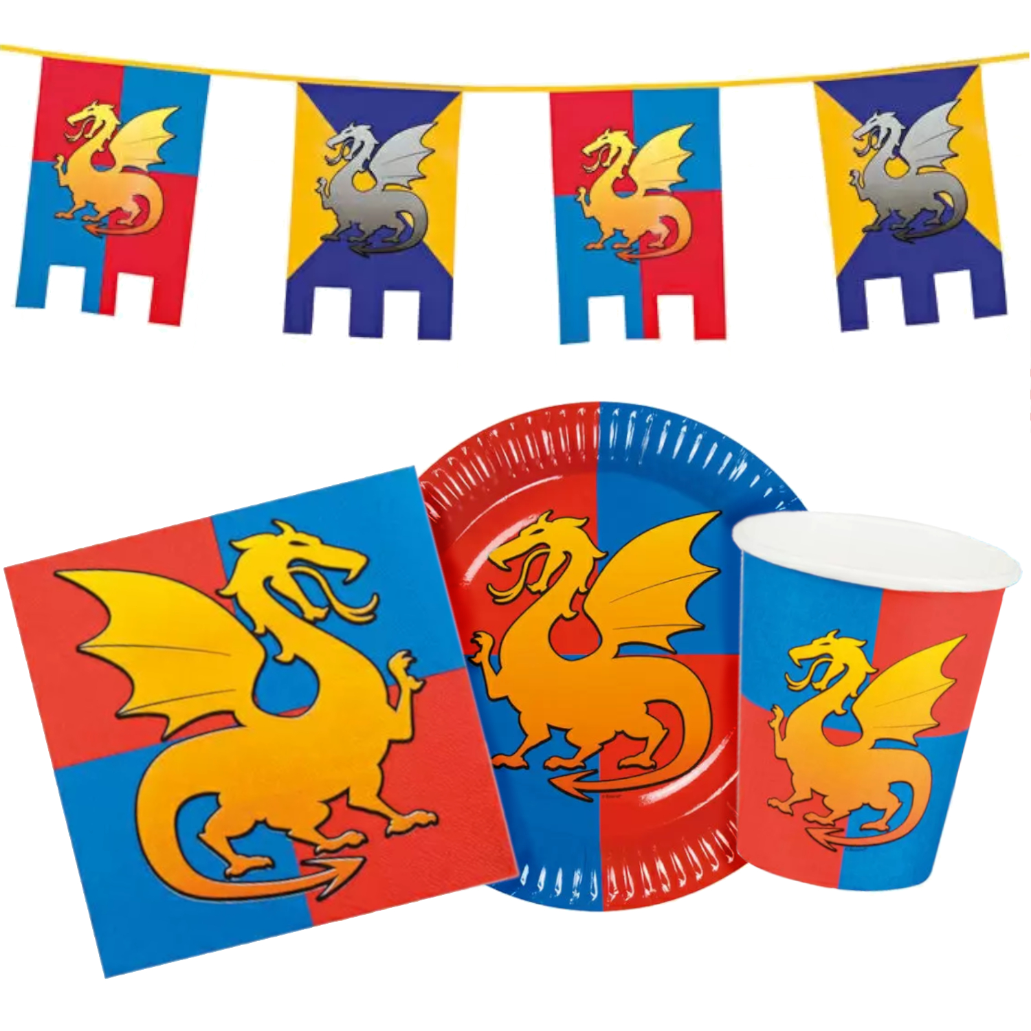 Ritter & Drachen Party Serie - Verschiedene Geburtstagsartikel
