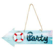 Deko Schild Navy Party, 16 x 40 cm