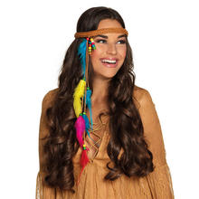 SALE Haarband Hippie mit bunten Federn