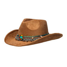 Hut Cowboy Festival, mit Boho-Hutband, Braun, Einheitsgre