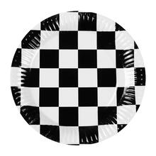 NEU Papierteller Racing, kariert, 10 Stck