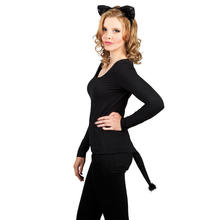 Kostüm-Set Schwarze Katze mit Samt