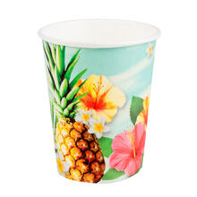 SALE Papp-Becher Paradies Hawaii, ca. 210ml, 10 St�ck