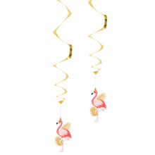 Dekoration Swirls Flamingo, 2 Stück, 85 cm
