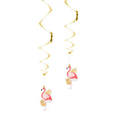 Dekoration Swirls Flamingo, 2 Stck, 85 cm