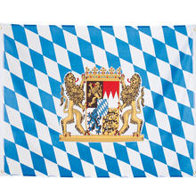 Flagge Bayern mit großem Staatswappen 90 x 150