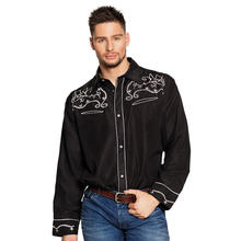 SALE Herren-Hemd Cowboy, schwarz, Gr. M