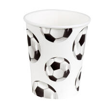 NEU Papp-Becher Fuball, ca. 210ml, 10 Stck