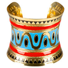Armreif gypterin, gold, trkis, rot, Metall