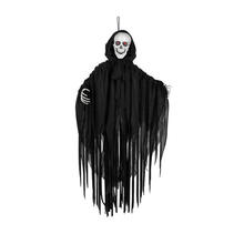 Skelett mit schwarzem Umhang, hängend, 90 cm