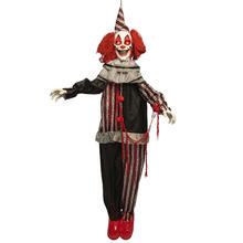 NEU Deko-Figur Halloween-Clown zum H�ngen, ca. 175cm, mit Licht, Sound und Bewegung