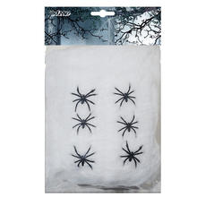 Spinnweben mit 6 Spinnen, 100 g, wei GROPACKUNG