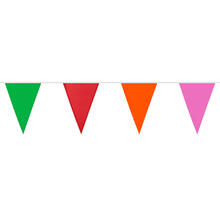 NEU Wimpelkette aus Stoff, bunt, 6m, 15 Flaggen � 26x18cm, Polyester