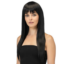 NEU Per�cke Valerina, Langhaar mit Pony, schwarz, Premium-Qualit�t