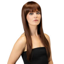 NEU Per�cke Valerina, Langhaar mit Pony, braun, Premium-Qualit�t