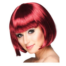 Percke Damen Foxy Bob, Pagenkopf mit Pony, Cabaret, bordeaux