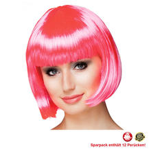 Percke Damen Foxy Bob, Pagenkopf mit Pony, Cabaret, hotpink - SPARPACK mit 12 Stck