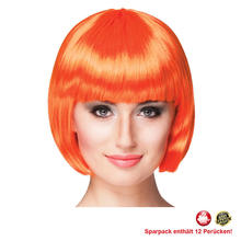 Percke Damen Foxy Bob, Pagenkopf mit Pony, Cabaret, orange - SPARPACK mit 12 Stck