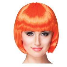 Percke Damen Foxy Bob, Pagenkopf mit Pony, Cabaret, orange