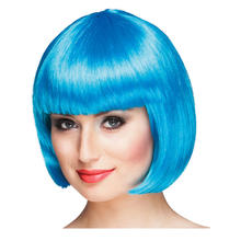 Percke Damen Foxy Bob, Pagenkopf mit Pony, Cabaret, eisblau