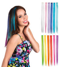 NEU Haarsträhne in verschiedenen Farben, 1 Stück, 12-farbig sortiert