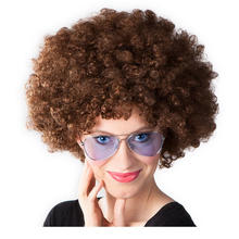 Percke Unisex Damen Super-Riesen-Afro Locken, braun