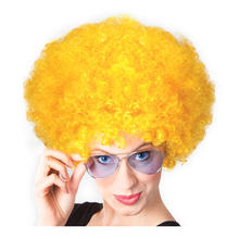 Perücke Unisex Damen Super-Riesen-Afro Locken, gelb