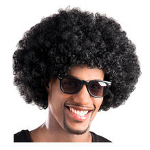 Percke Unisex Herren Super-Riesen-Afro Locken, schwarz