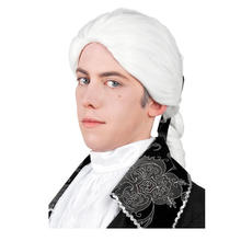 Percke Herren Rokoko-Mann, mit Zopf, wei