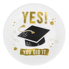 NEU Papp-Teller Graduation Yes you did it, 8 Stck