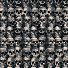 SALE Riesige Wandbespannung in Totenkopfoptik fr Halloween & Co., Gre ca. 120 cm x 600 cm