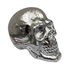 SALE Totenschdel / Totenkopf, Silberoptik, Gre ca. 17 cm x 11,5 cm x 13,5 cm