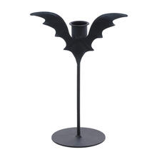 NEU Fledermaus Kerzenstnder aus schwarzem Metall, Gre ca. 14 cm x 8,5 cm x 19,5 cm