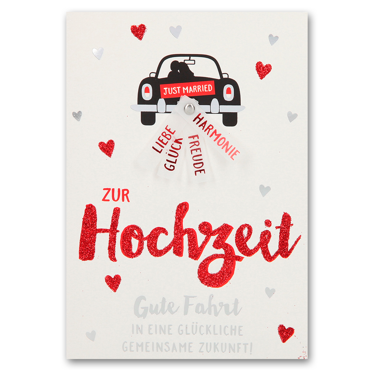 NEU Grukarte DIN A6, Zur Hochzeit Gute Fahrt, Ideal passend zu unseren Ballongren