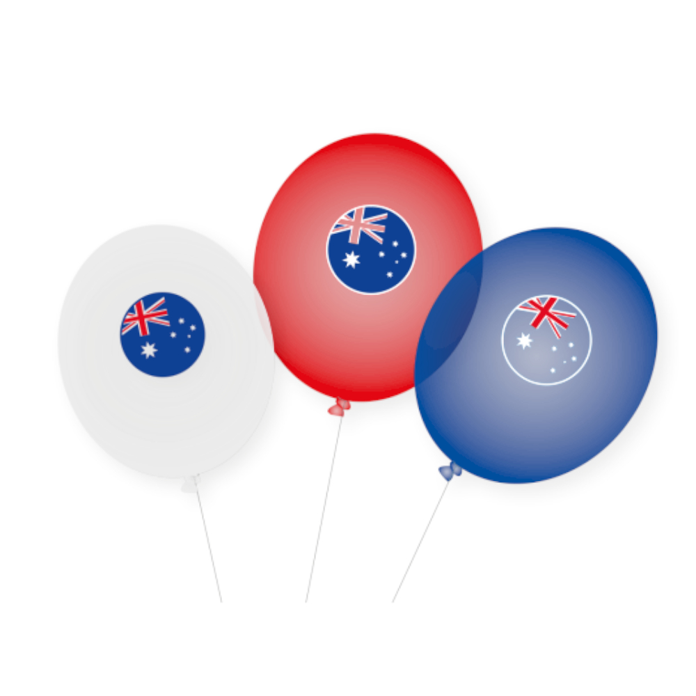 NEU Latexballons Australien, 9 Stck
