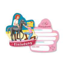 Einladungskarten Bibi & Tina, 6 Stck