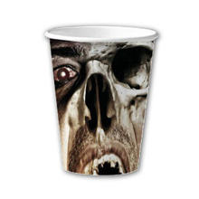 SALE Becher, recycelbar aus Pappe, Zombie, 10 Stk., 0,2 ltr.