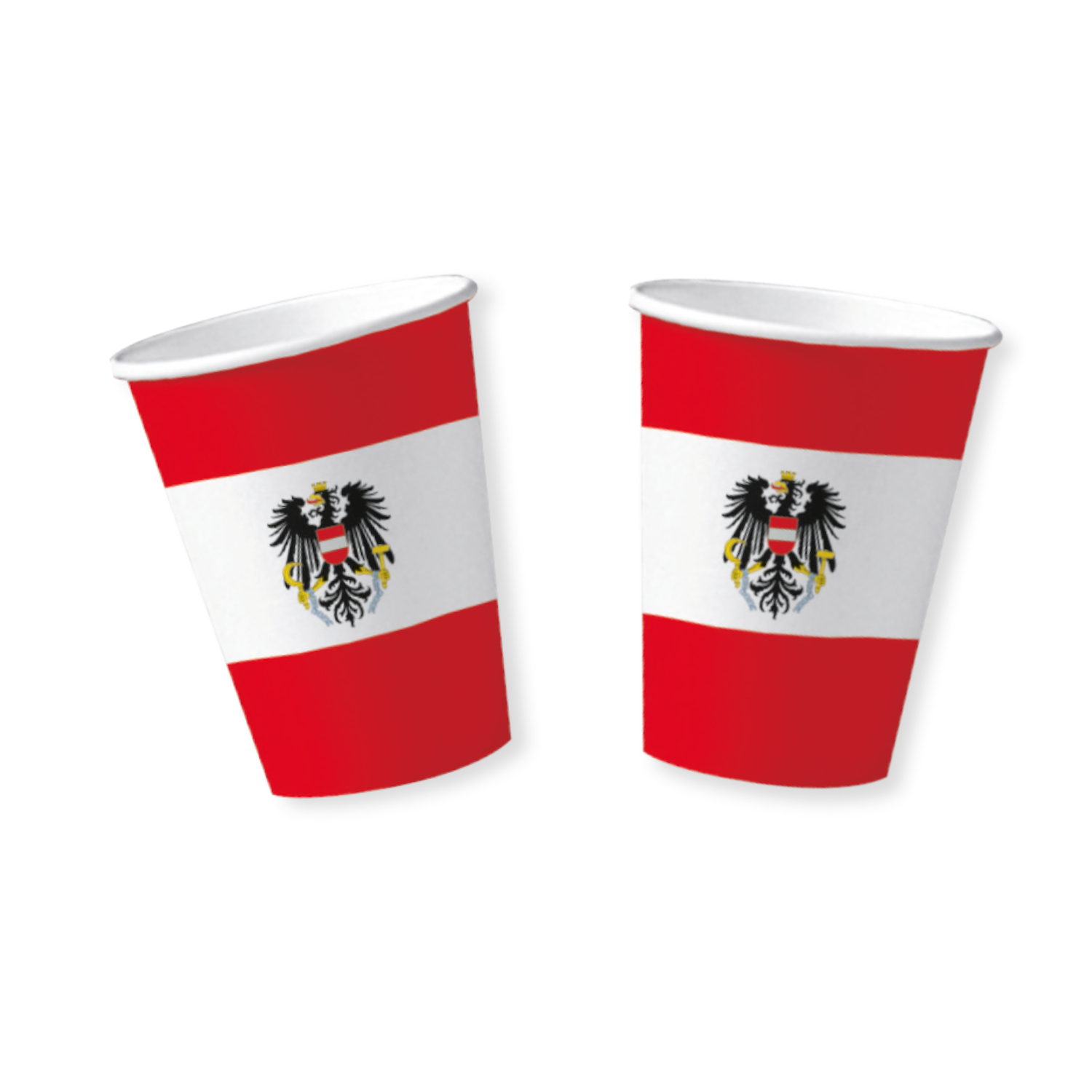 SALE Becher, recycelbar aus Pappe, sterreich 10 Stk. 0,2 ltr.