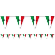 NEU Wimpelkette Italien aus Papier, 3,5m lang, 10 Flaggen, 20x30 cm