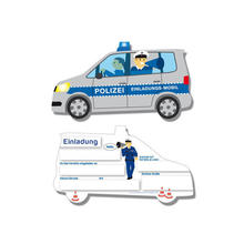Einladungskarten Polizei 6 Stk.