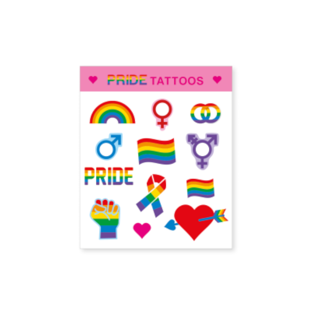 NEU Tattoos Regenbogen Pride, 12 Stück