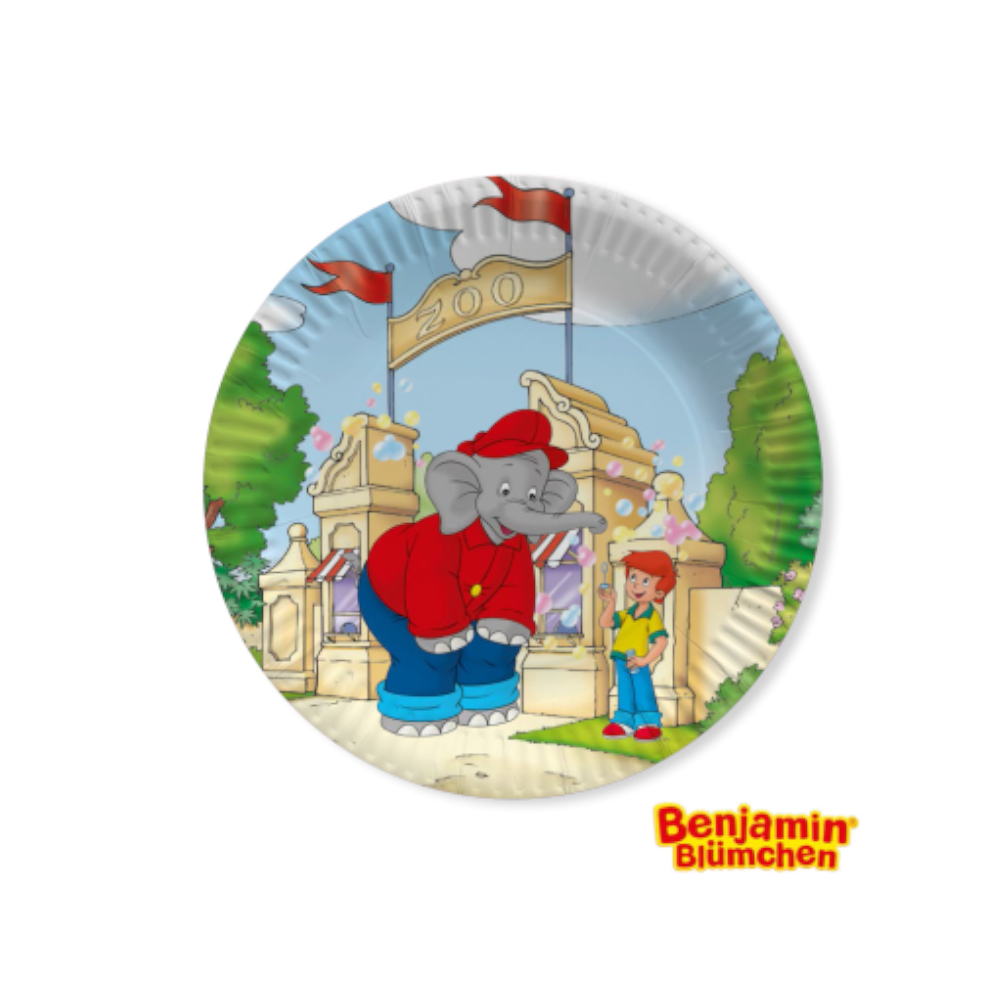 SALE Pappteller Benjamin Blmchen, 8 Stck,  23 cm