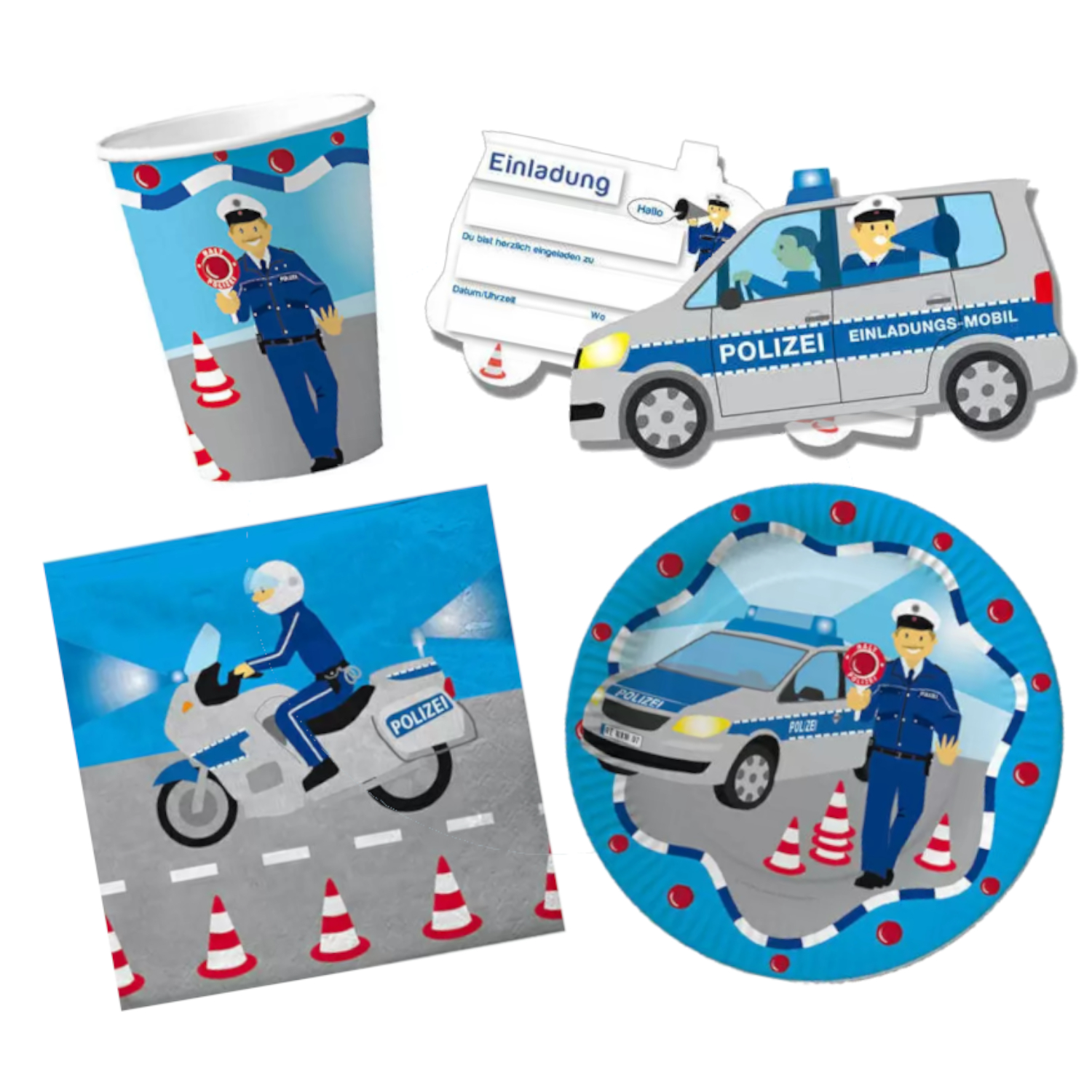 Polizei Party Serie - Verschiedene Geburtstagsartikel