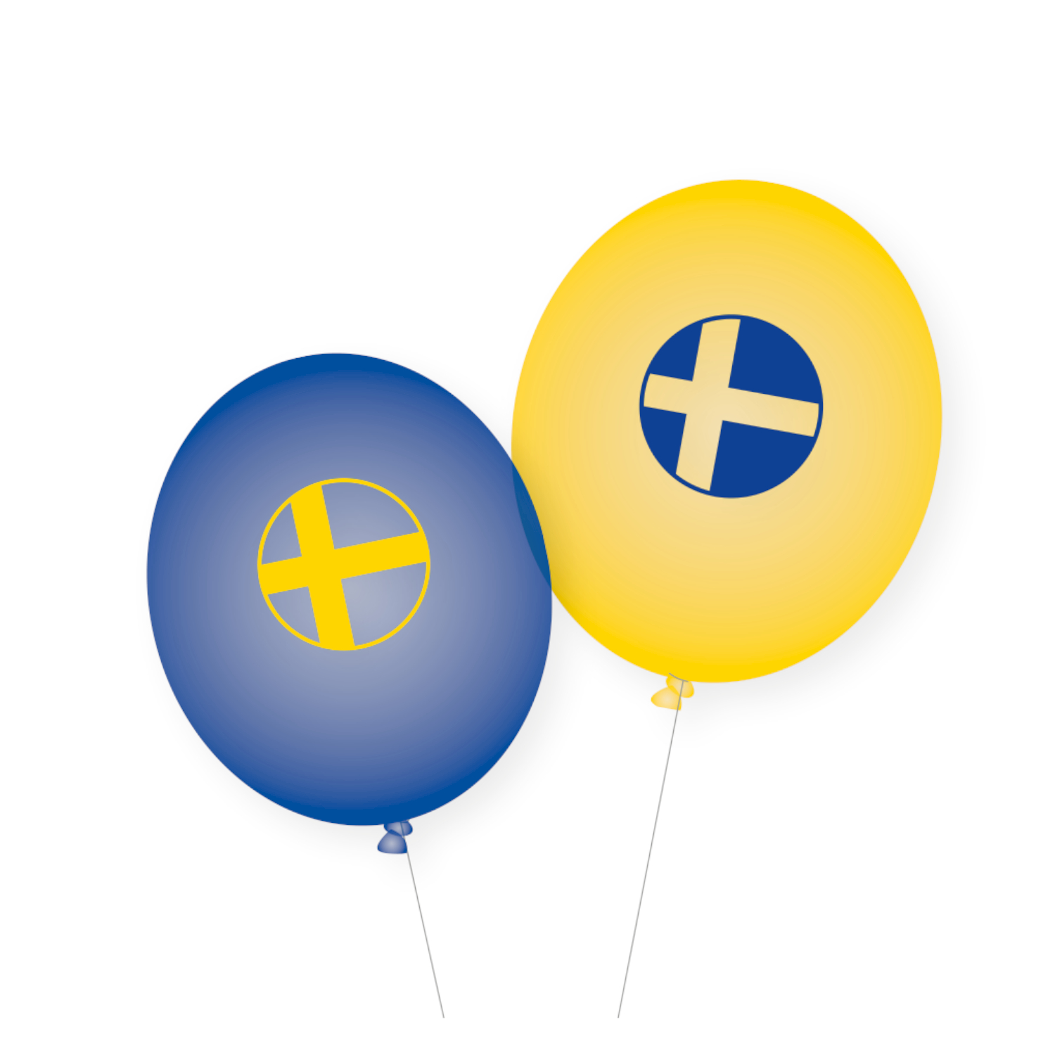 Latexballons Schweden, 8 Stck