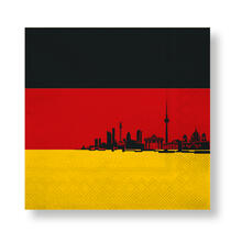 Servietten Deutschland, 20 Stck, 3 lagig, 33x33 cm