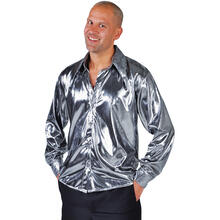 NEU Herren-Kostm-Hemd silber Glanz, Gr. S