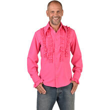 NEU Herren-Kostm Rschenhemd Silky, pink, Gr. S