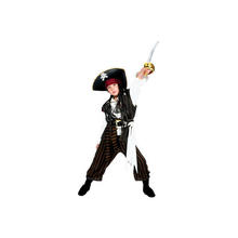 SALE Kinder-Kostüm Pirat, braunschwarz Gr. 140-152