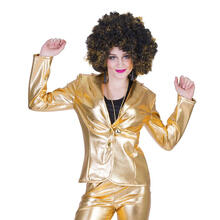 NEU Damen-Kostüm Disco-Fever-Jacke, gold, Gr. 36-38